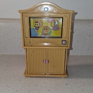 Kids Toy Cabinet with Cartoon Characters - Brown